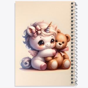 دفتر اسب تک شاخ و عروسک خرسی