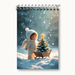 دفتر یادداشت فرشته و درخت کریسمس