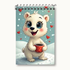 دفتر یادداشت خرس بامزه