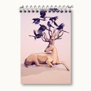 دفتر یادداشت گوزن و پرنده