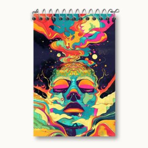 دفتر یادداشت زن انتزاعی