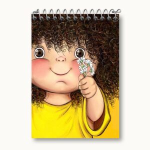 دفتر یادداشت دختر مو فرفری