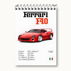 دفتر یادداشت فراری (Ferrari F40)