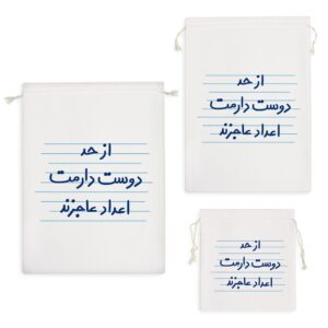 کیسه نظم دهنده از حد دوست دارمت اعداد عاجزند