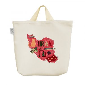 ساک خرید پارچه ای نقشه ایران (Iran)