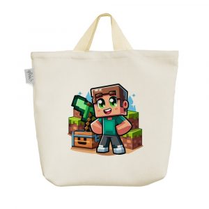 ساک خرید پارچه ای بازی ماینکرافت (Minecraft)