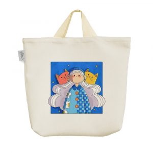 ساک خرید پارچه ای دخترانه و گربه