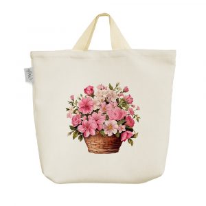 ساک خرید پارچه ای گلدان گل