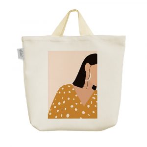 ساک خرید پارچه ای دخترانه مینیمال