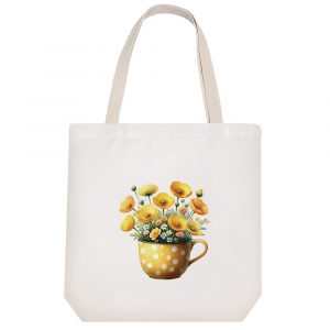 توت بگ پارچه ای فنجان گل