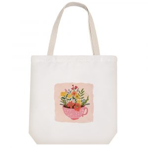 توت بگ پارچه ای فنجان گل