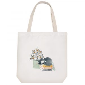 توت بگ پارچه ای گربه و کتاب